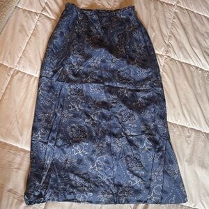 Casual Corner Navy Floral Maxi Skirt